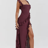 Luz | Vestido deslumbrante con volantes 