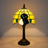 EMERALIA | LÁMPARA GATO DE OJOS VERDES EN VITRAL