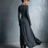 Naiara | Vestido largo con lado nude