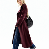 Nora | Elegante gabardina burdeos