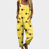 Nelia | Mono Estampado de Tirantes con Abejas Cómodo