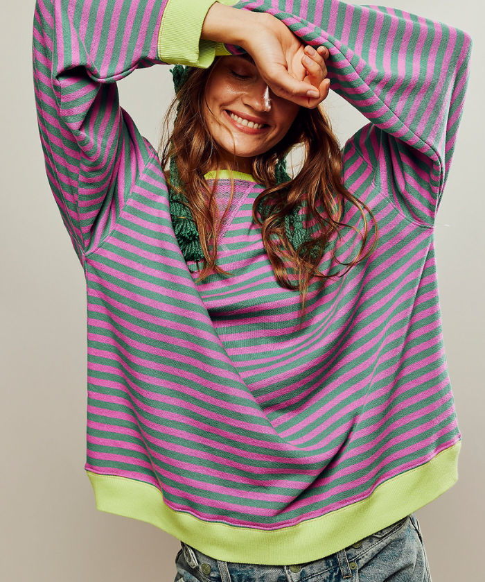 Dora | Suéter oversize de rayas con carácter