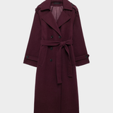 Nora | Elegante gabardina burdeos