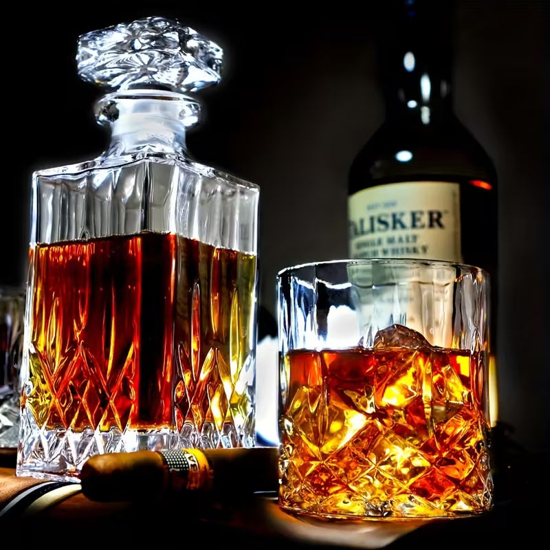 Conjunto de Botella y copas de Whiskey