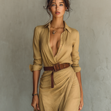 Victoria - Vestido casual acampanado