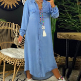 Maxi Vestido Denim "Boho-Chic"