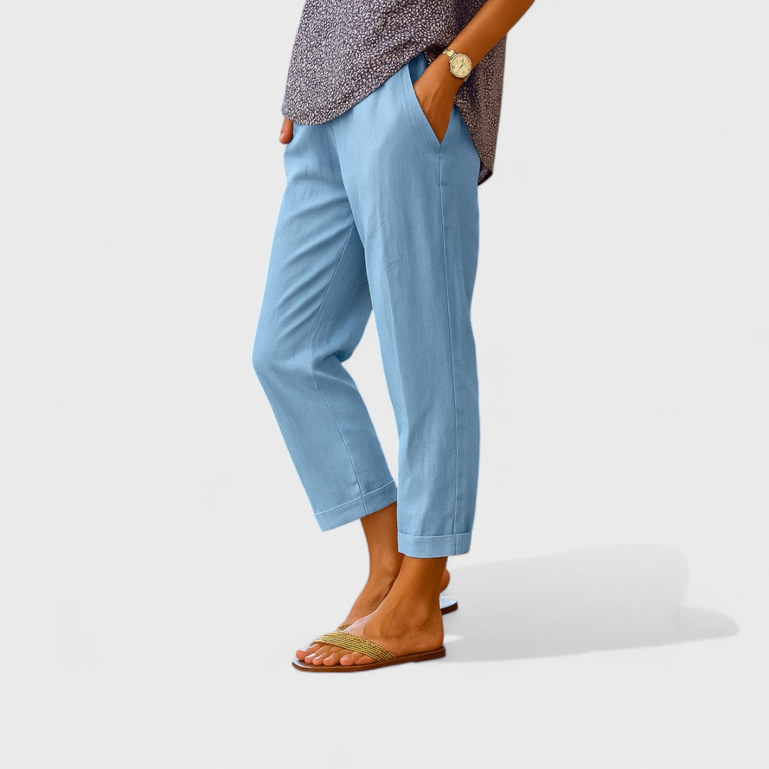 Otýlie - Pantalones de Lino y Algodón para Verano