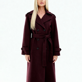 Nora | Elegante gabardina burdeos