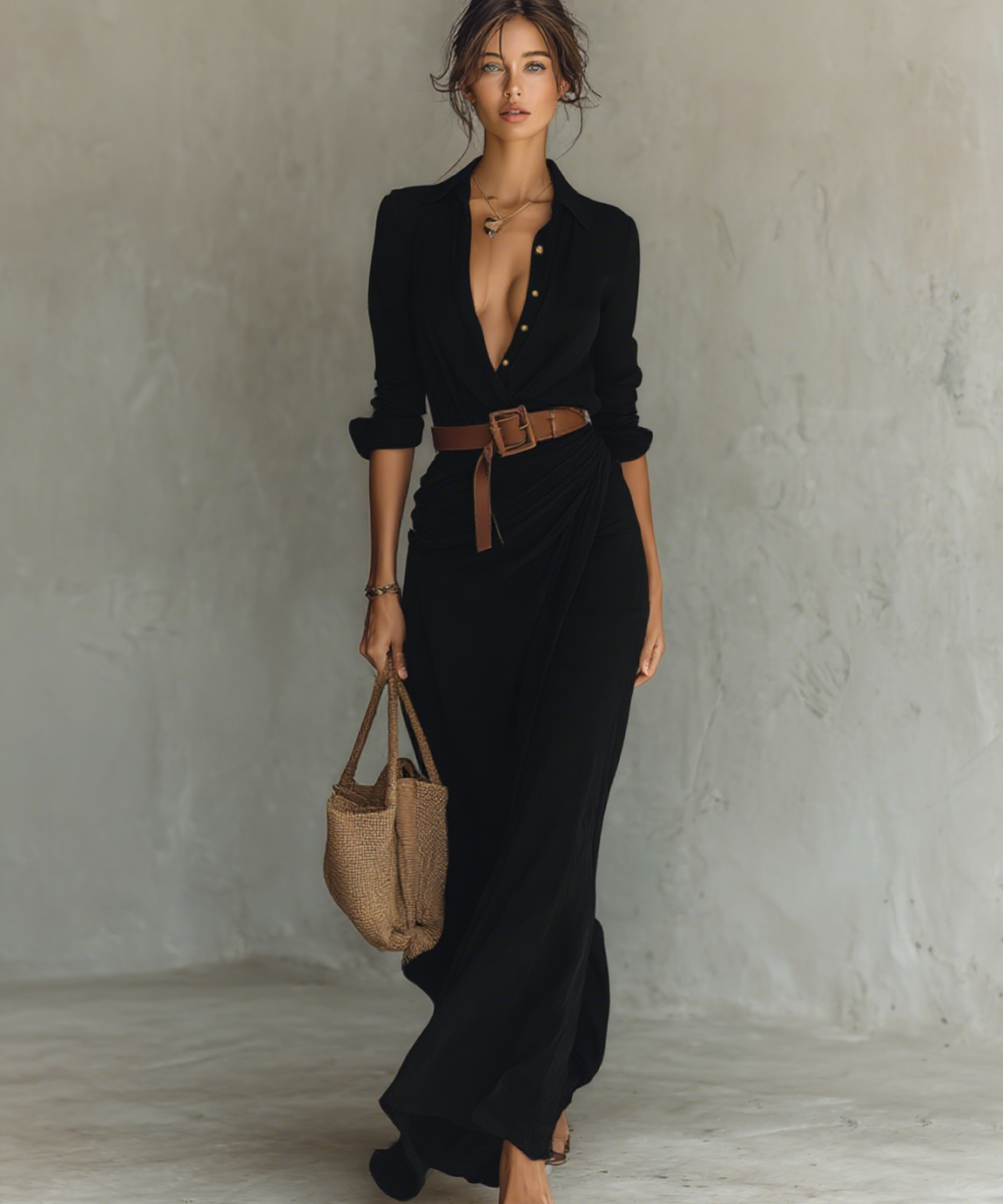 Victoria - Vestido casual acampanado
