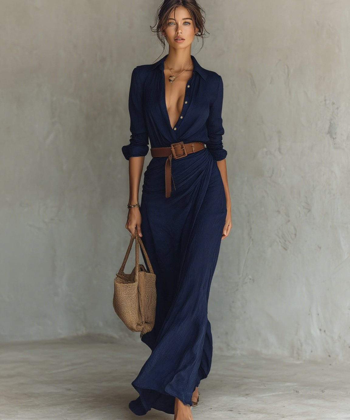 Victoria - Vestido casual acampanado