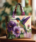 Borsa imbottita realizzata a mano con uccellini