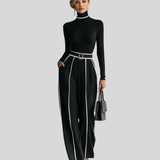 Emma | Elegante conjunto de dos piezas con cintura alta y pantalón ancho