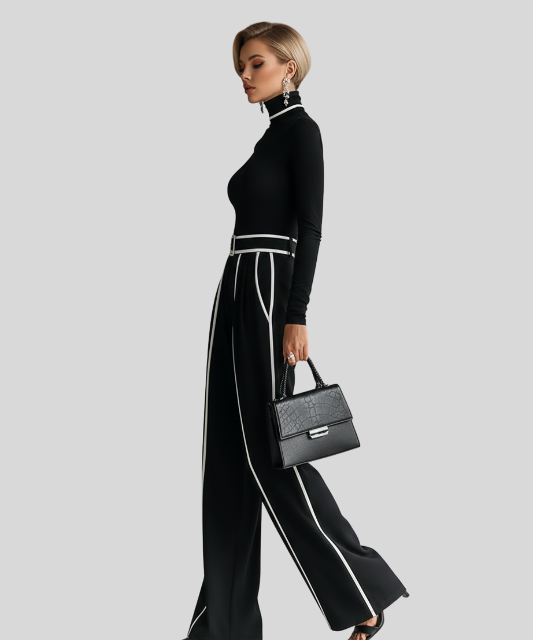 Emma | Elegante conjunto de dos piezas con cintura alta y pantalón ancho