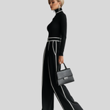 Emma | Elegante conjunto de dos piezas con cintura alta y pantalón ancho