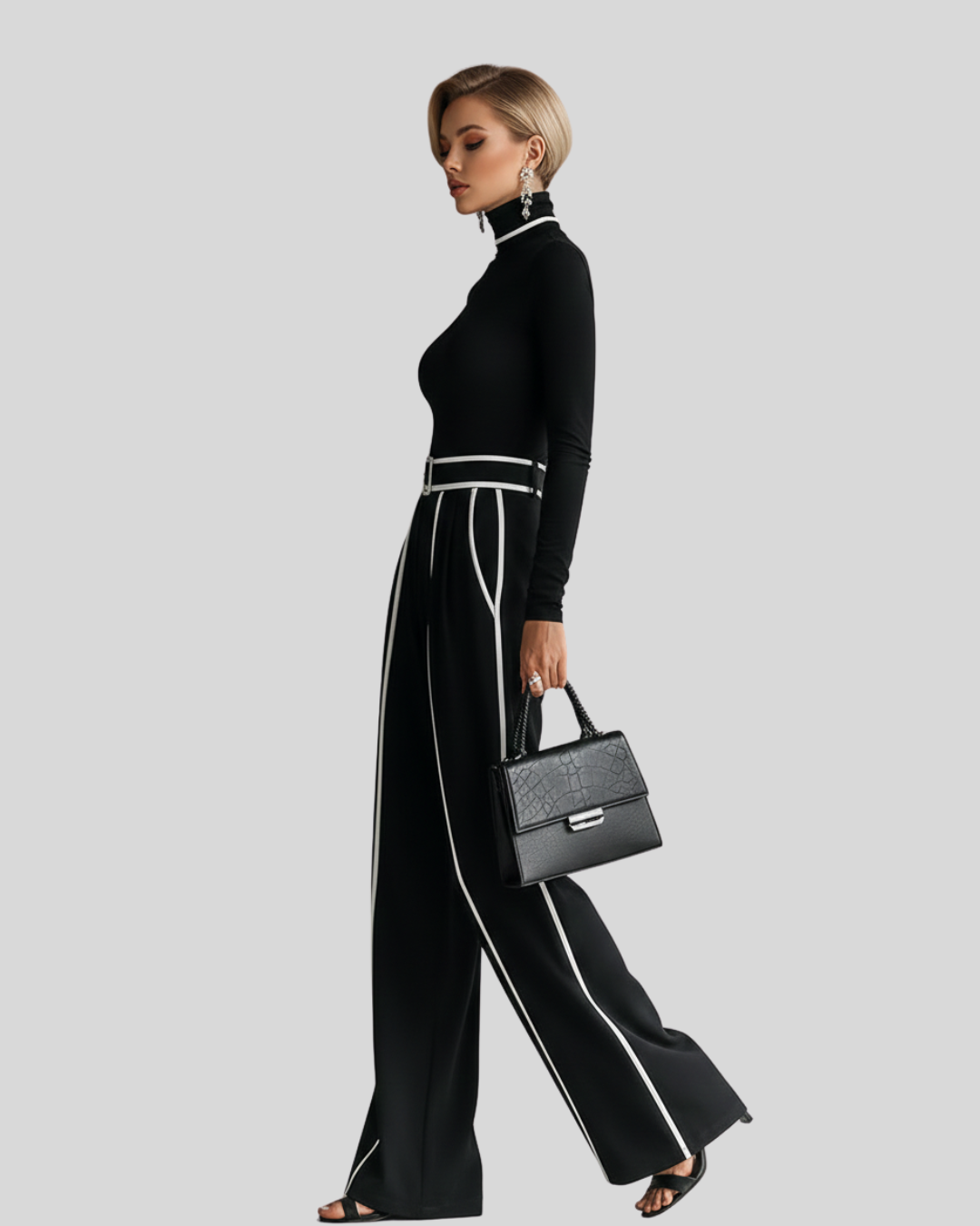 Emma | Elegante conjunto de dos piezas con cintura alta y pantalón ancho