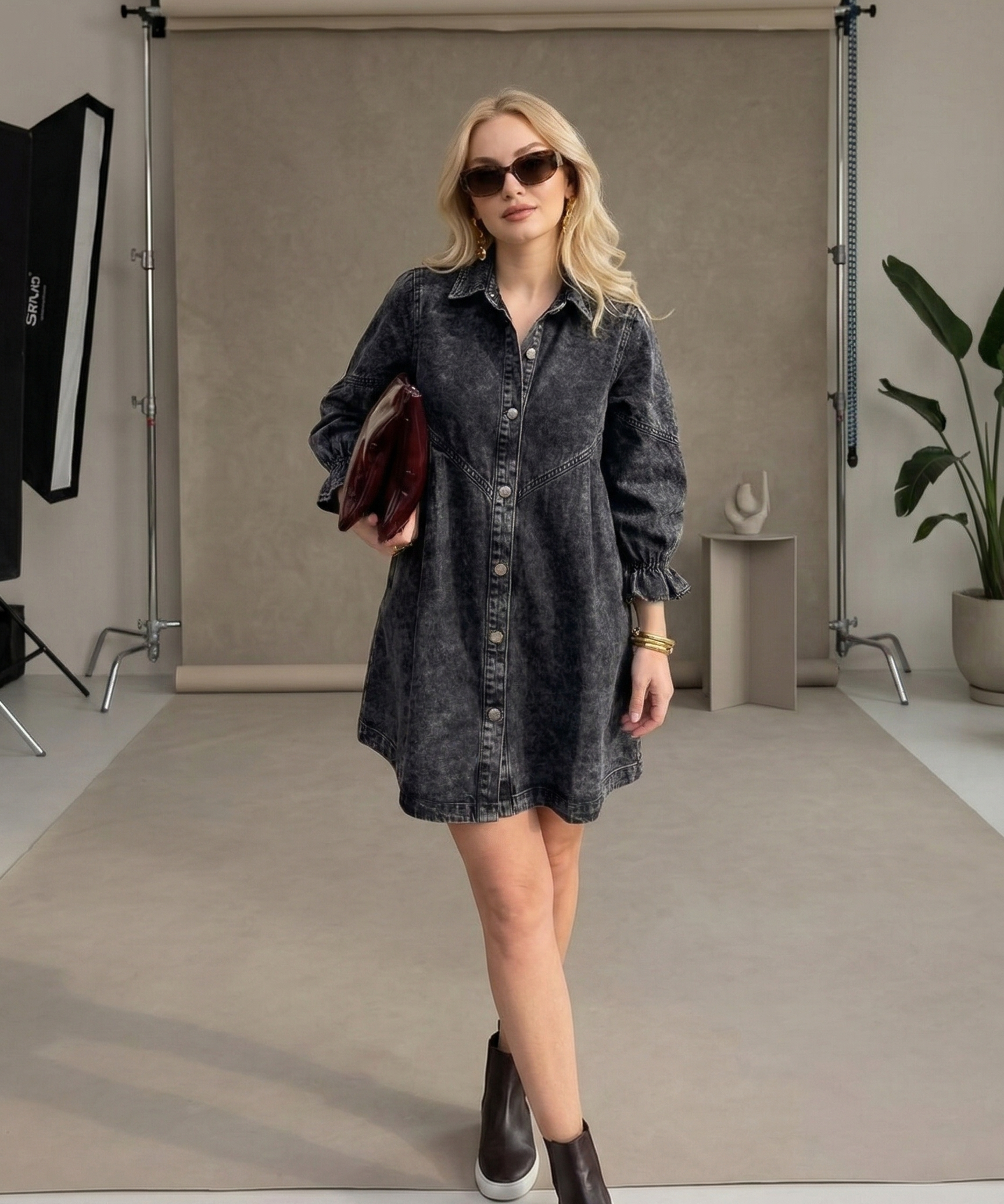 Vestido Denim "Soft Flare"