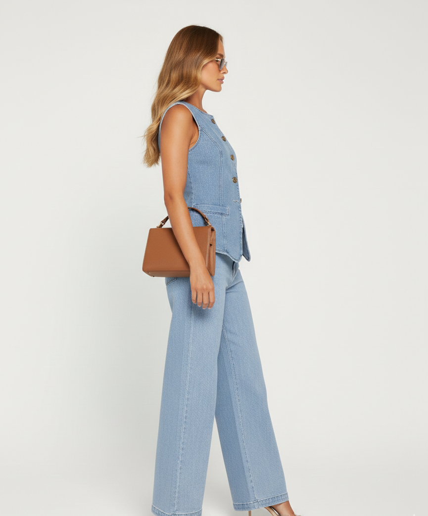 Conjunto Denim "Soho" – Chaleco y Pantalón