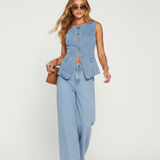 Conjunto Denim "Soho" – Chaleco y Pantalón
