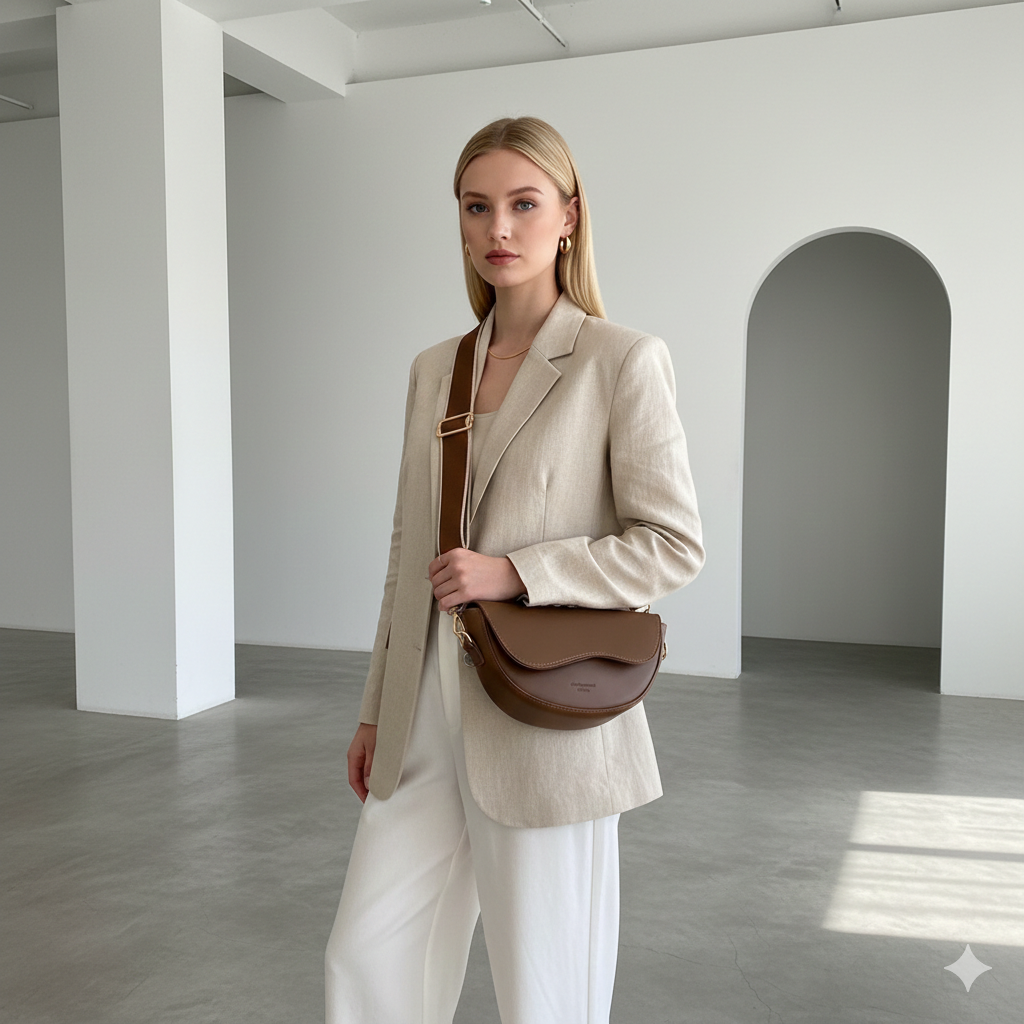 Bolso "Saddle" en Cuero – Elegancia Contemporánea