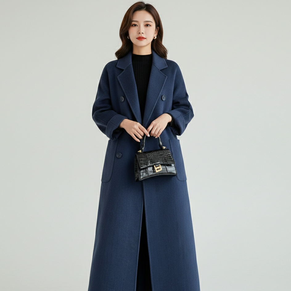 Abrigo "Midnight Azure" – Oversize Elegante