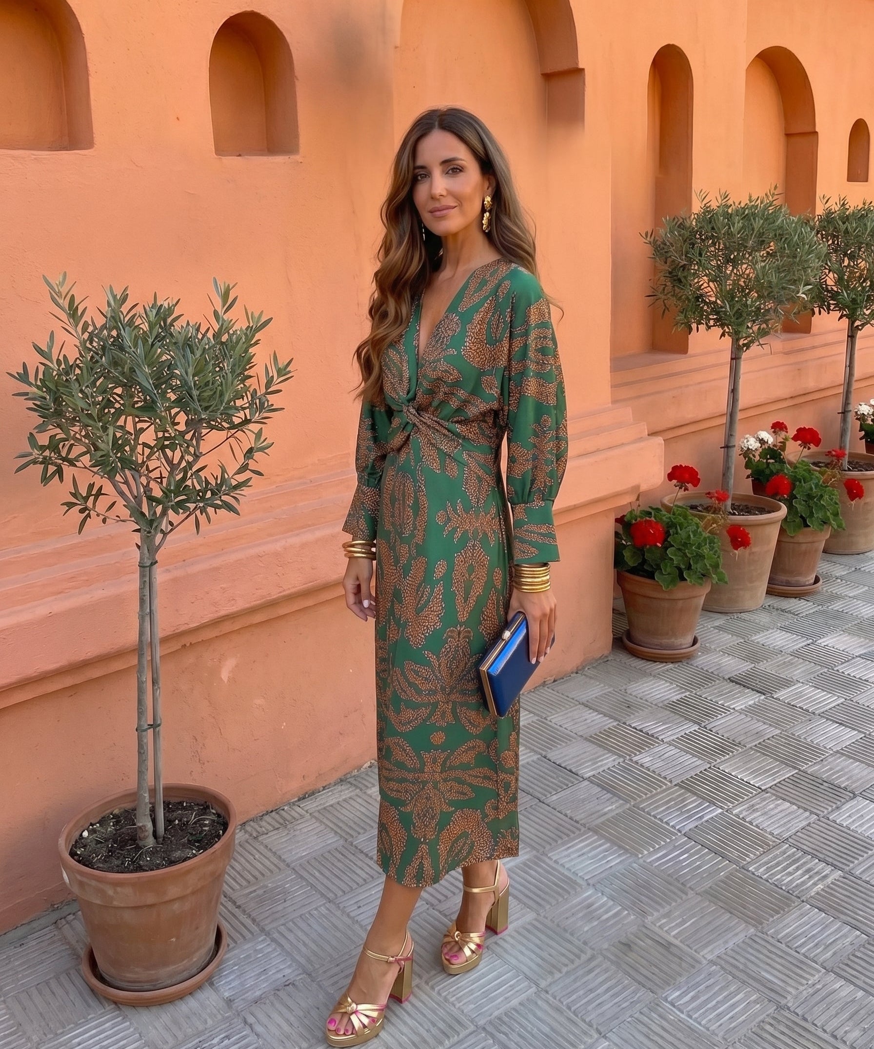 Silvia™ | Vestido midi con estampado