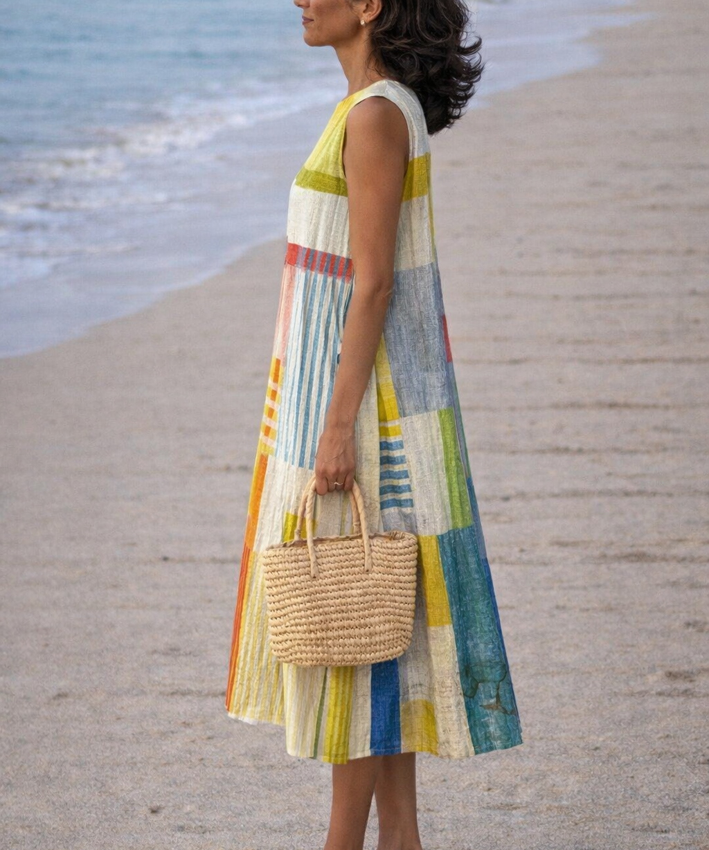 Eva | Vestido Midi Geométrico