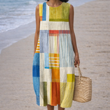 Eva | Vestido Midi Geométrico
