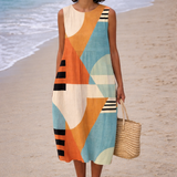 Iris | Vestido Midi Geométrico