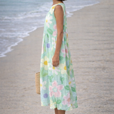 Irene | Vestido midi con flores pastel