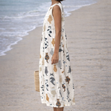 Alina | Vestido midi con estampado de gatos lindos