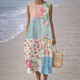 Valeria| Vestido Midi de Patchwork