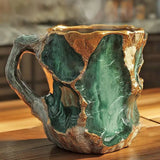 Vaso de café de cristal mineral