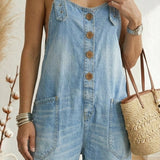 Pilar Peto Vintage Azul Tirantes Ajustables