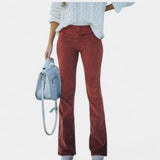 Renata – Pantalones de terciopelo con piernas anchas