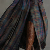 Edurne | Vestido largo azul ante