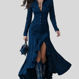Ariadna | Vestido ancho con volantes