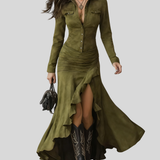 Ariadna | Vestido ancho con volantes