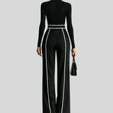 Emma | Elegante conjunto de dos piezas con cintura alta y pantalón ancho