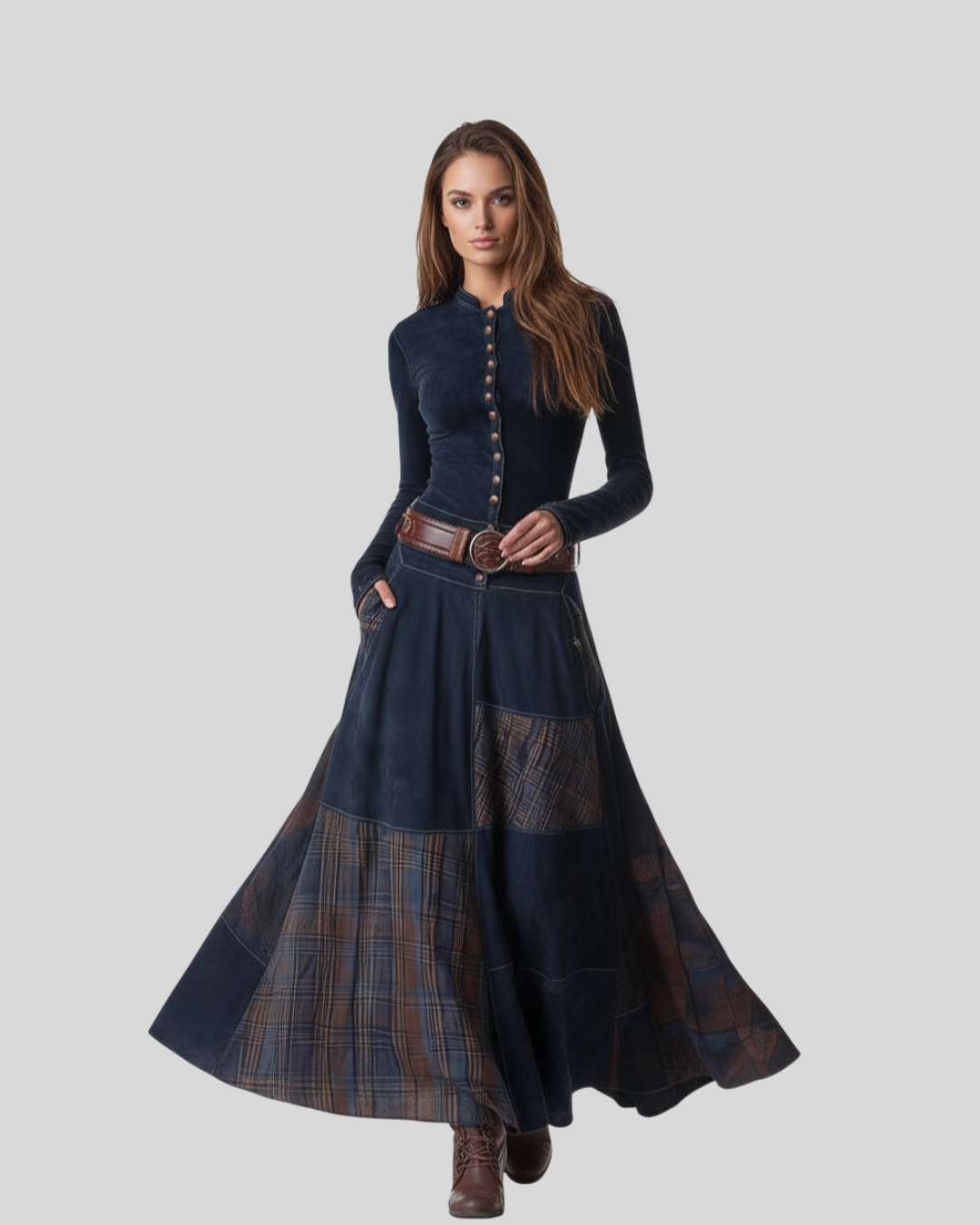 Diana | Vestido largo con botones