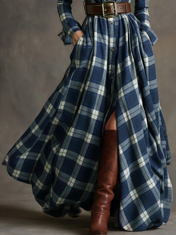 Fiona ❘ Vestido cuadrado ancho con cinturón