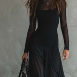 Yedra | Vestido largo fluido de tul 