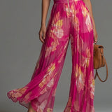 Leila| Mono Plisado Floral Fucsia™