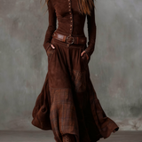 Azucena | Vestido largo con cinturón