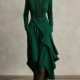 Malva | Vestido largo con cuello alto