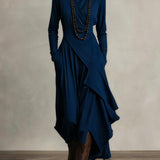 Malva | Vestido largo con cuello alto