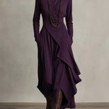 Malva | Vestido largo con cuello alto