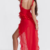 Luz | Vestido deslumbrante con volantes 