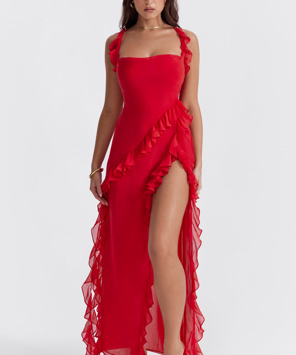 Luz | Vestido deslumbrante con volantes 