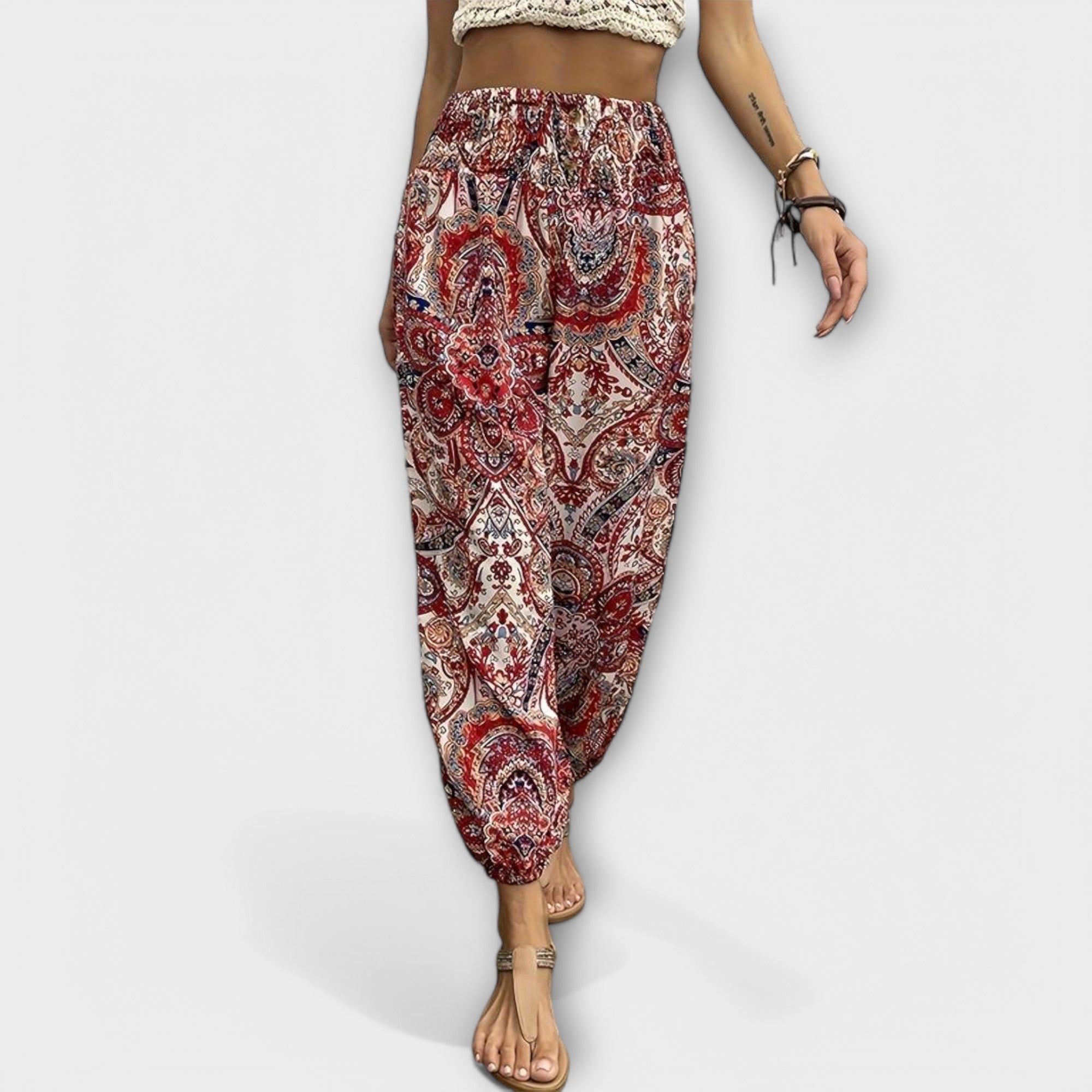 Scarlett - Pantalones con patrón étnico