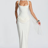 Eleanor | Vestido largo con escote cuadrado